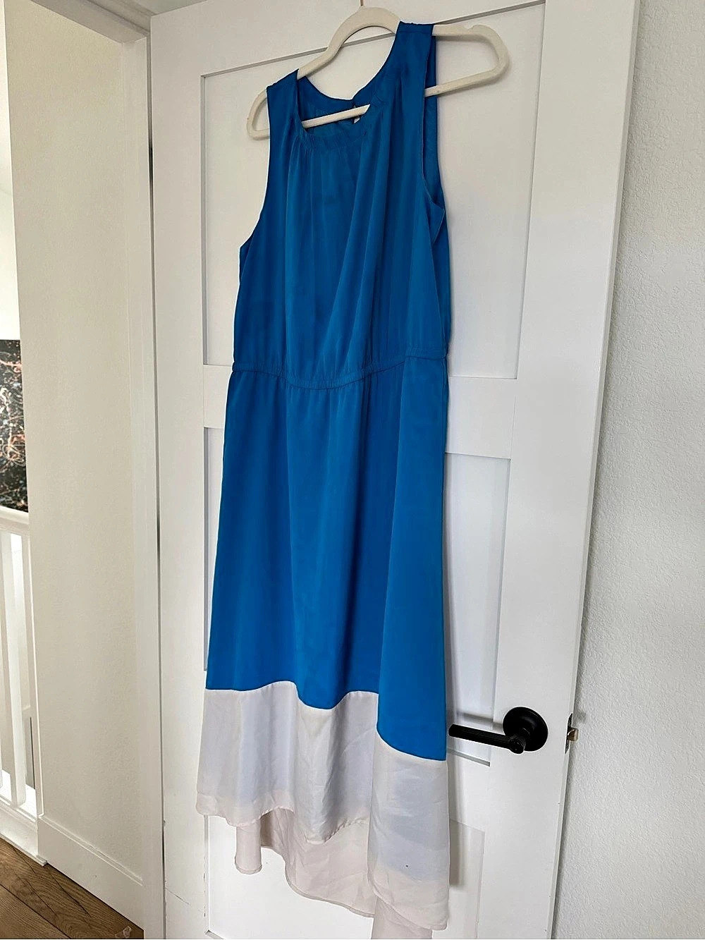 L.O.F.T. Maxi Dress in Blue & White Size 18 Like New